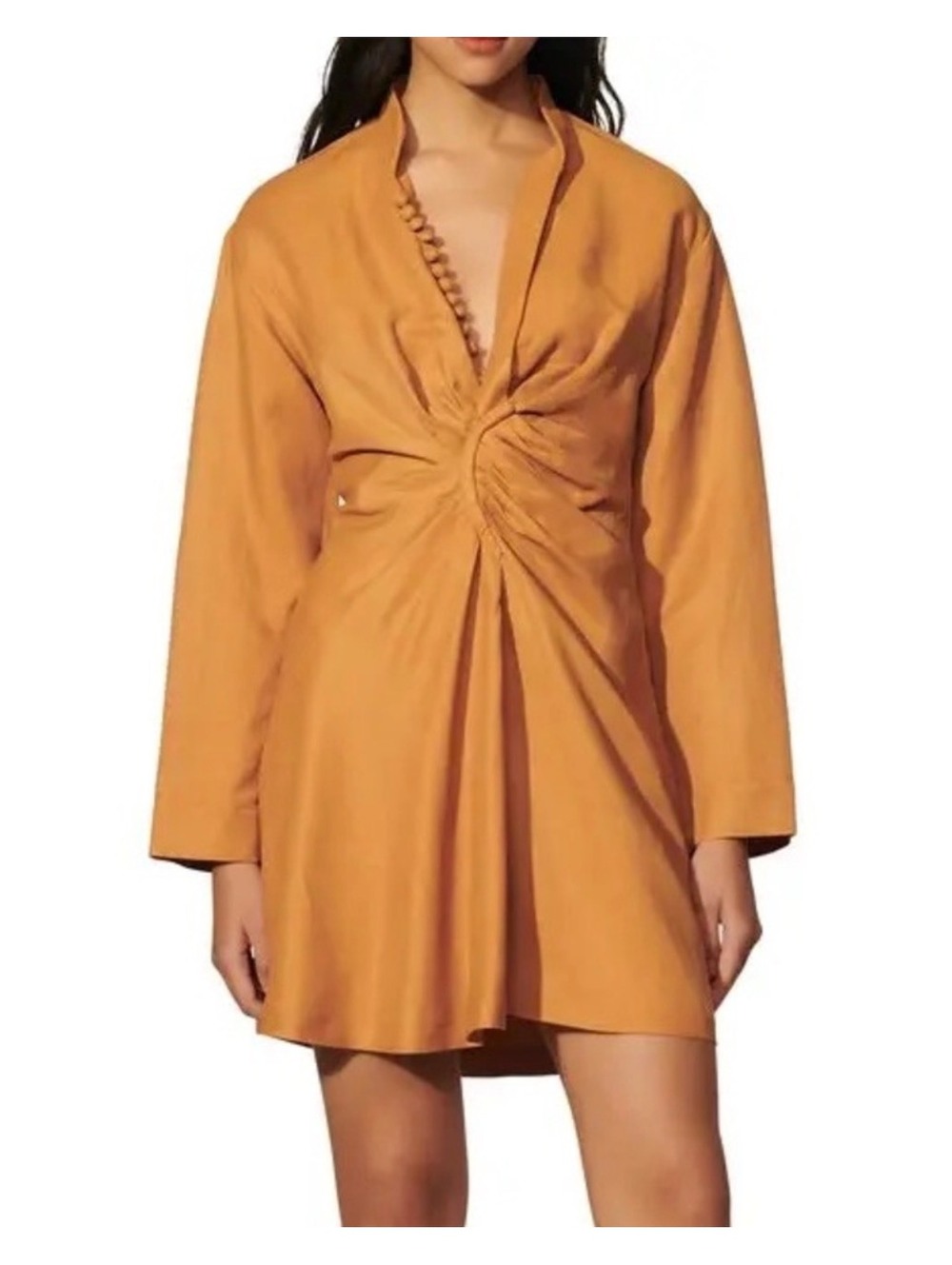 Sandro Paris V Neck Midi Wrap Dress Size 38 (6)